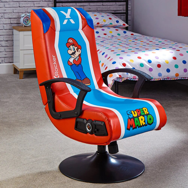 Крісло для геймерів X Rocker Nintendo Mario Joy (0094338201086) - зображення 5