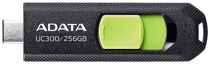 Pendrive ADATA UC300 256GB USB 3.2 Czarny/Zielony (4711085939142) - obraz 2