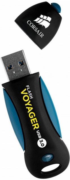 Флеш пам'ять Corsair Flash Voyager 32GB USB 3.0 Black/Blue (843591047302) - зображення 1