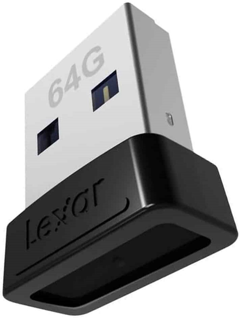 Pendrive Lexar JumpDrive S47 64GB USB 3.1 Czarny (843367116379) - obraz 1