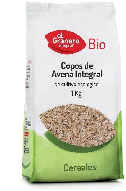 Płatki owsiane El Granero Copos Avena Integral Bio 1 kg (8422584030396) - obraz 1