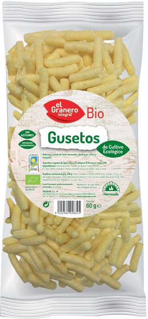 Paluszki kukurydziane El Granero Gusetos Bio 60 g (8422584058345) - obraz 1