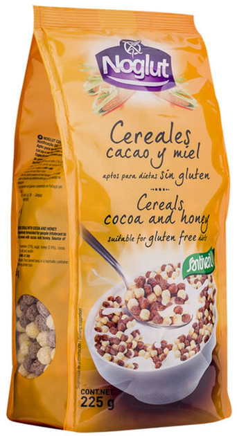 Сухі сніданки Santiveri Noglut Cereal Cacao Honey 225 г (8412170033993) - зображення 1