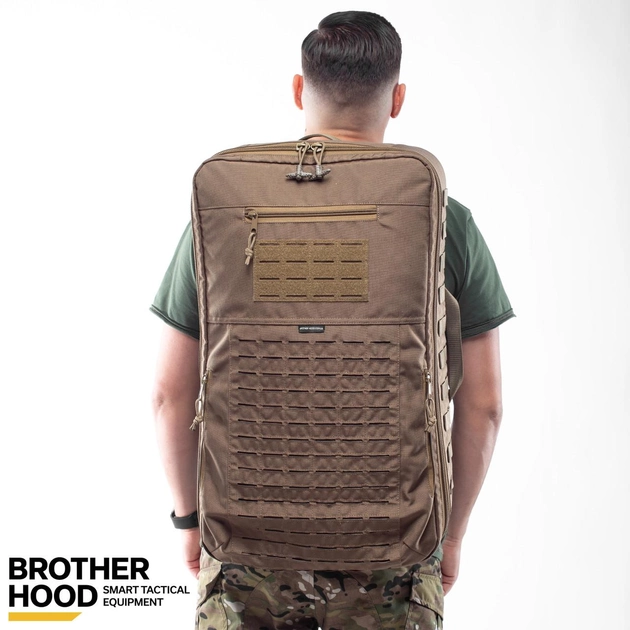 Рюкзак для дронов защитный тактический универсальный для силовых структур Brotherhood койот L 30л (OPT-49001) - изображение 2