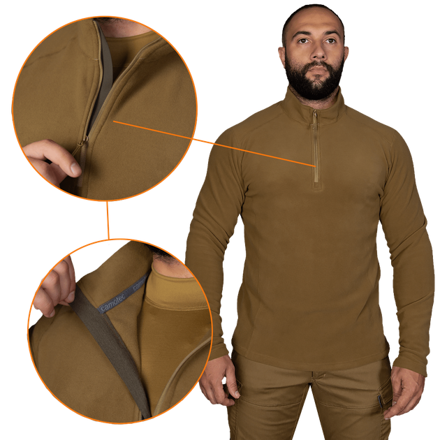 Кофта флісова Camotec Hawk койот 4XL (7283-XXXXL) - изображение 4