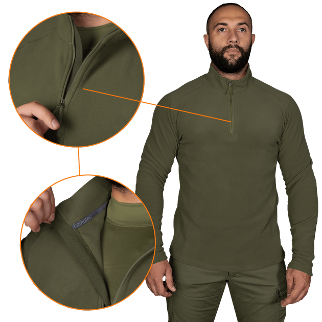 Кофта флісова Camotec Hawk Оливковий 4XL (7291-XXXXL) - изображение 4