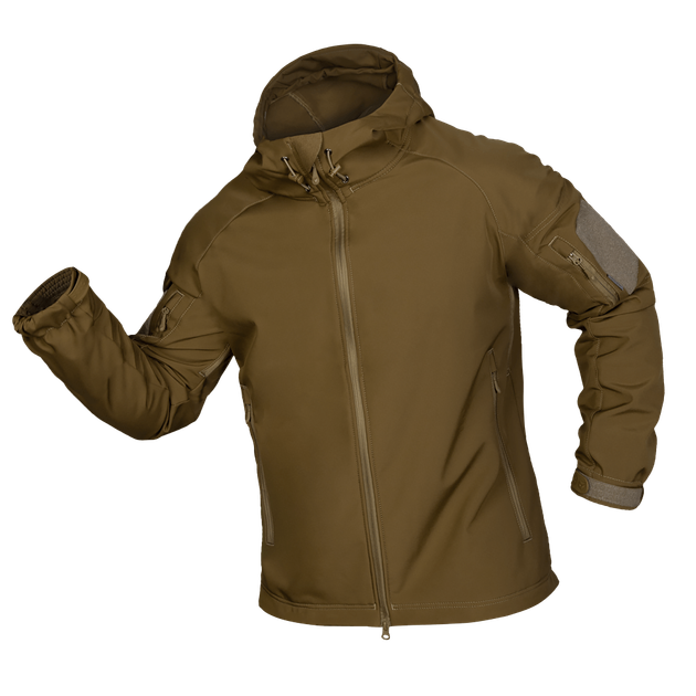 Куртка тактическая демисезонная мужская для силовых структур Stalker SoftShell Койот (7346), S (OPT-34521) - изображение 1