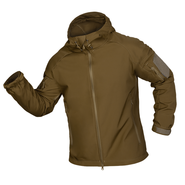 Куртка тактична демісезонна чоловіча для силових структур Stalker SoftShell Койот (7346), M (OPT-34521) - зображення 1