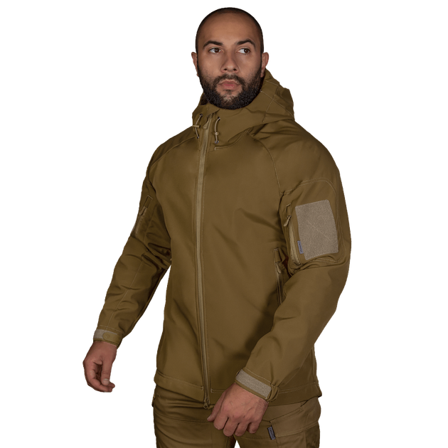 Куртка тактична демісезонна чоловіча для силових структур Stalker SoftShell Койот (7346), M (OPT-34521) - зображення 2