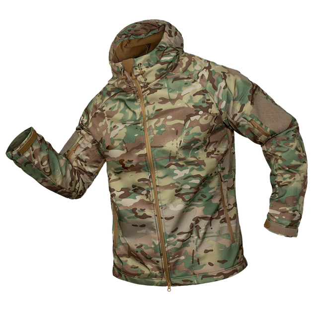 Куртка тактическая демисезонная мужская для силовых структур CM Stalker SoftShell Мультикам (7089), L (OPT-36451) - изображение 1