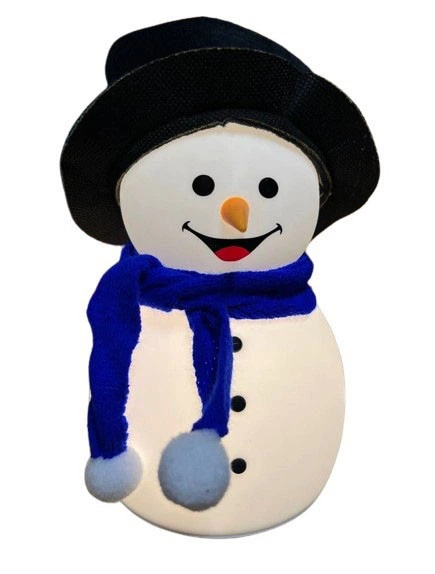 Дитячий силіконовий нічник Сніговик Snowman LJC-118 світильник акумуляторний іграшка для сну - зображення 4