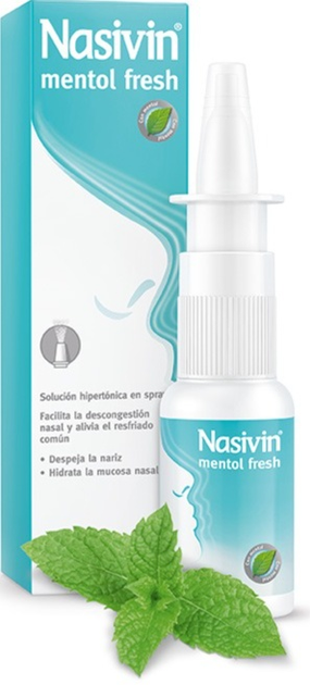 Spray do nosa Merck Nasivin Menthol Fresh Nasal Solution 20 ml (8470001731166) - obraz 1
