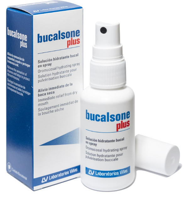 Spray nawilżający do jamy ustnej Laboratorios Vinas Bucalsone Plus Artificial Saliva 50 ml (8470001623614) - obraz 1