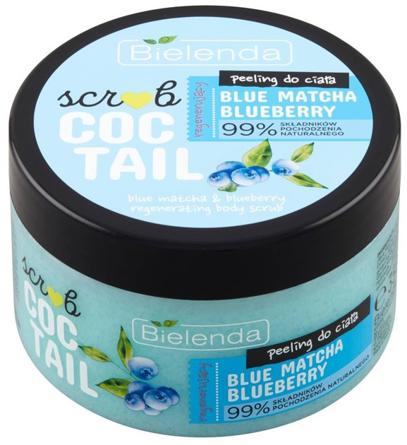 Peeling do ciała Bielenda Scrub Coctail regenerujący Blue Matcha + Blueberry 350 g (5902169048457) - obraz 3