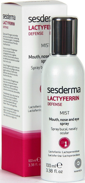 Спрей для ротової порожнини, носа та очей Sesderma Lactyferrin Defense Mouth Nose & Eye Spray 100 мл (8429979462244) - зображення 1