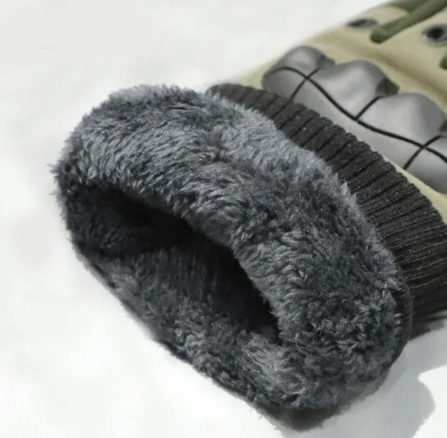 Тактичні зимові рукавиці JINSHANGJINMEI M Олива - зображення 2