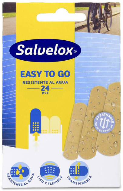 Пластыри от мозолей Salvelox Easy to Go Water Resistant 7 x 2 см 24 шт (7310610014711) - изображение 1