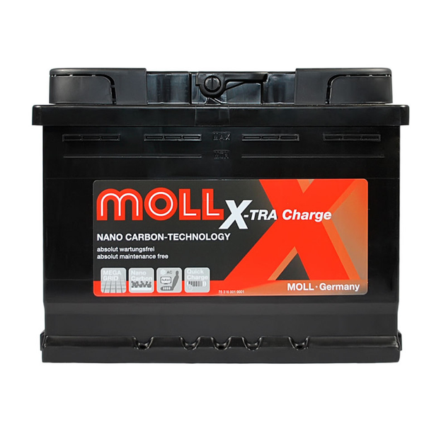 Автомобільний акумулятор MOLL X-Tra Charge (L2B) 60Ah 600A R+ (Правий +) MOLL - изображение 1
