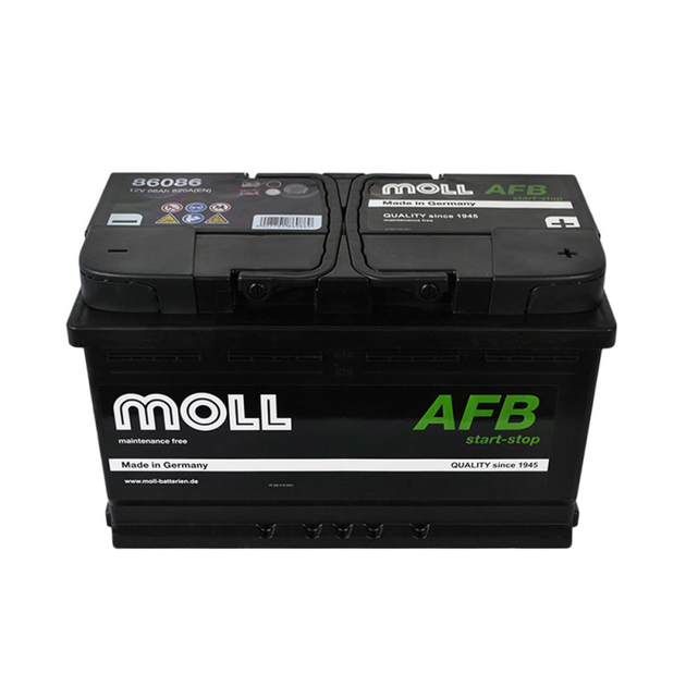 Автомобільний акумулятор MOLL AFB (L4) start/stop 86Ah 820A R+ (правий +) MOLL - изображение 2