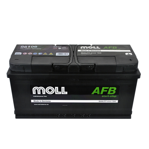 Автомобільний акумулятор MOLL AFB (L6) start/stop 106Ah 980A R+ (правий +) MOLL - изображение 2