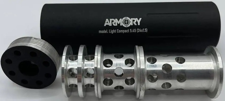 Глушитель АК 5.45 ARMORY Light Compact 24х1.5 резьба - изображение 1