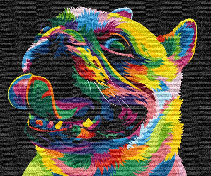 Картина по номерам Brushme Радужная собака 40х50см BS51463 - Фото 1 Картина по номерам Brushme Радужная собака 40х50см BS51463 - изображение 1