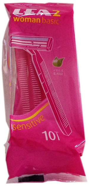 Набір одноразових бритв Lea 2 Woman Basic Sensitive Disposable Blades 10 шт (8410737003212) - зображення 1