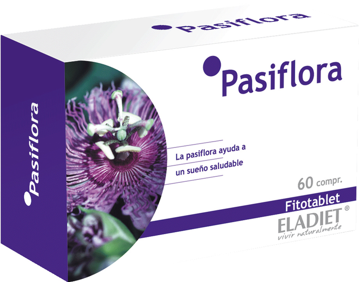 Дієтична добавка Eladiet Fitotablet Pasiflora 330 мг 60 таблеток (8420101010814) - зображення 1