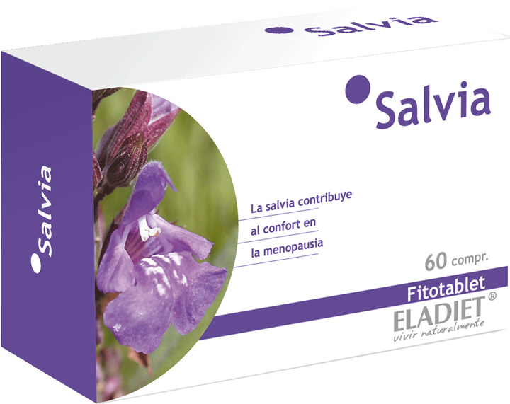 Дієтична добавка Eladiet Salvia 330 мг 60 таблеток (8420101215103) - зображення 1