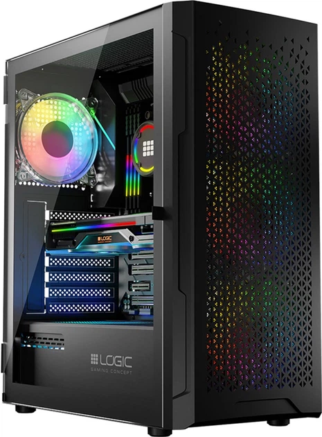 Obudowa komputerowa Logic Concept Aramis Mesh+Glass ARGB fans 4x120 mm Black (AT-ARAMIS-10-0000000-0002) - Zdjęcie 1 Obudowa komputerowa Logic Concept Aramis Mesh+Glass ARGB fans 4x120 mm Black (AT-ARAMIS-10-0000000-0002) - obraz 1