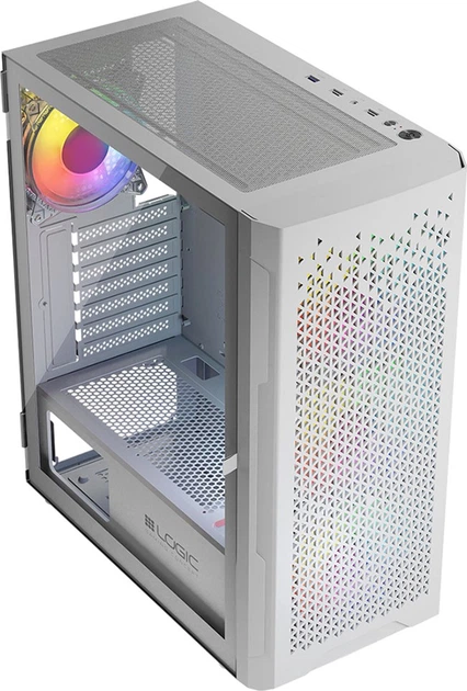Obudowa komputerowa Logic Concept Aramis Mesh+Glass ARGB fans 4x120 mm White (AT-ARAMIS-20-0000000-0002) - obraz 6