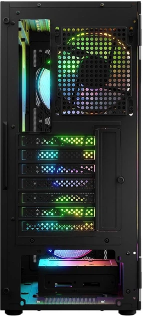 Obudowa komputerowa Logic Concept Portos Mesh+Glass ARGB fans 4x120 mm Black (AT-PORTOS-10-0000000-0002) - Zdjęcie 4 Obudowa komputerowa Logic Concept Portos Mesh+Glass ARGB fans 4x120 mm Black (AT-PORTOS-10-0000000-0002) - obraz 4