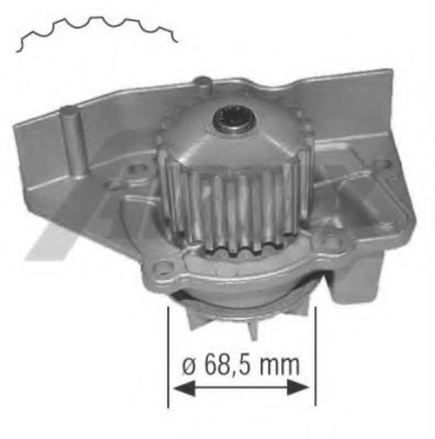 Водяной насос Berlingo/Partner/Jumpy/Expert 1.9D/TD (XUD) 96-(20z) Airtex (1361) - изображение 1