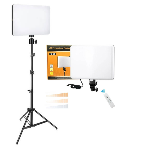 Студийный LED свет для блогера Camera light PL-36 видеосвет 2700-6500 K + Штатив - Фото 1 Студийный LED свет для блогера Camera light PL-36 видеосвет 2700-6500 K + Штатив - изображение 1