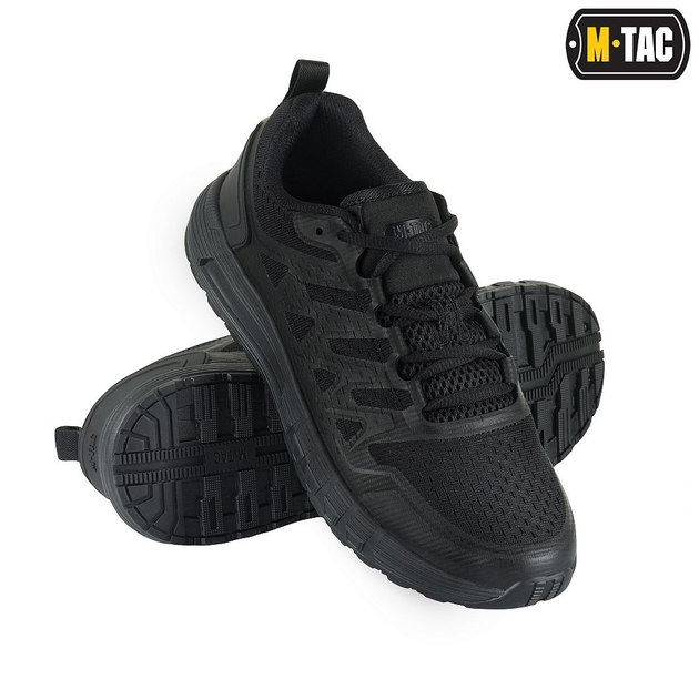 Кроссовки кеды обувь для армии ВСУ M-Tac Summer sport летные сетка черные 43 - изображение 1