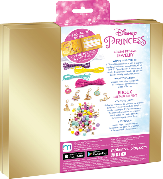 Zestaw do tworzenia bransoletek Make It Real Księżniczki Disneya z kryształkami Swarovskiego (695929043810) - obraz 2