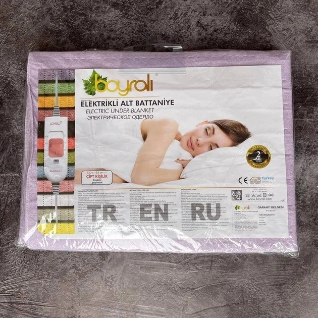 Електропростирадло однотонне BOYRALI Байка Туреччина 120x155 см 55210 - изображение 4