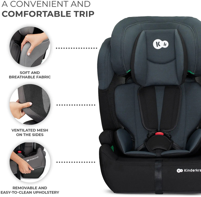 Fotelik samochodowy KinderKraft Comfort Up i-Size Black (KCCOUP02BLK0000) - obraz 13