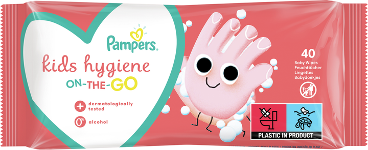 Chusteczki nawilżane dla dzieci Pampers Kids Hygiene On-the-go 40 szt. (DIOPMPADP0038) - obraz 2