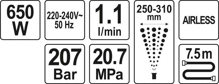 Agregat malarski hydrodynamiczny YATO YT-82560 - obraz 3