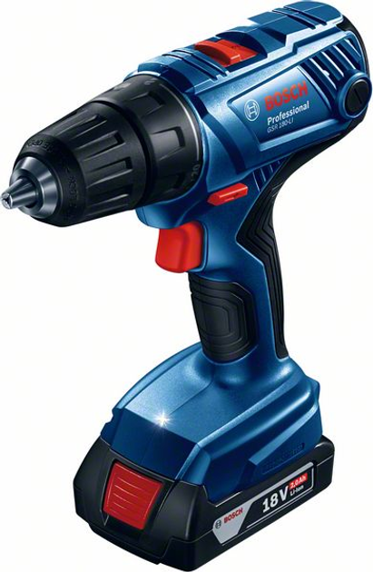 Акумуляторний дриль-шурупокрут Bosch Professional GSR 180-LI, 18 В, 2 акум по 2 амп.год, валіза (06019F8109) - зображення 6