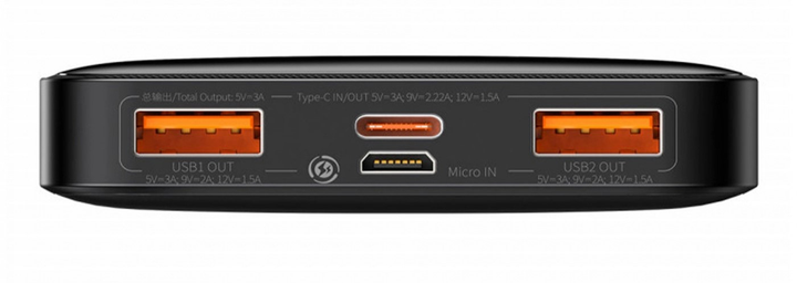 УМБ Baseus Bipow Digital Display Fast Charge Power Bank Overseas Edition 10000mAh 20W Black (PPBD050301) - зображення 4