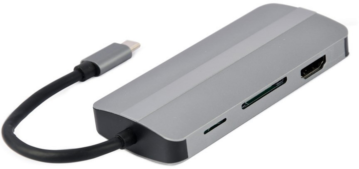 USB-хаб Cablexpert USB-C 8-в-1 (A-CM-COMBO8-02) - зображення 1