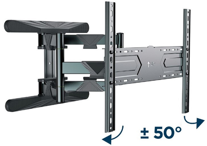 Настінний поворотний кронштейн Gembird 40"-80" (WM-80ST-01) - зображення 4