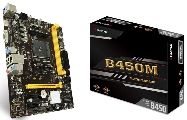 Материнська плата Biostar B450MH (sAM4, AMD B450, PCI-Ex16) - зображення 3