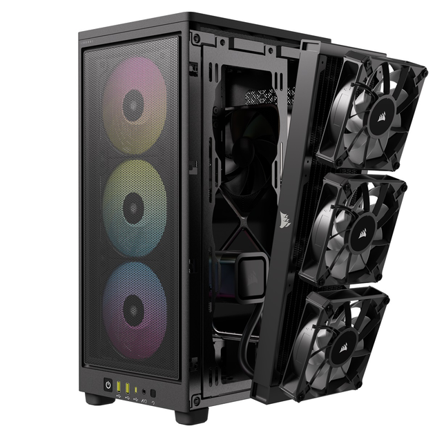 Корпус Corsair 2000D RGB Airflow Black (CC-9011246-WW) - зображення 13