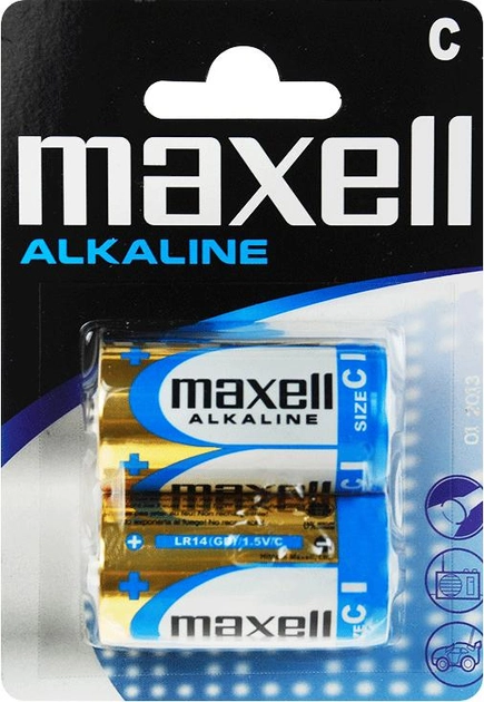 Батарейка лужна Maxell Alkaline C/LR14 2 шт/уп (MX-162184) - зображення 1