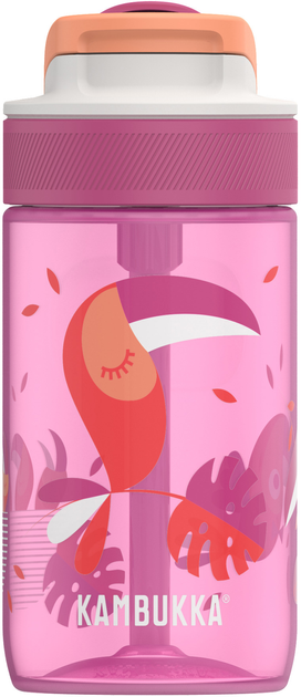 Butelka na wodę Kambukka Lagoon Kids Toekan Love 400 ml Pink (11-04046) - obraz 2