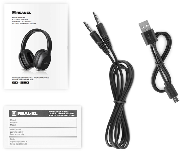 Słuchawki Real-El GD-820 Black (EL124100051) - obraz 10