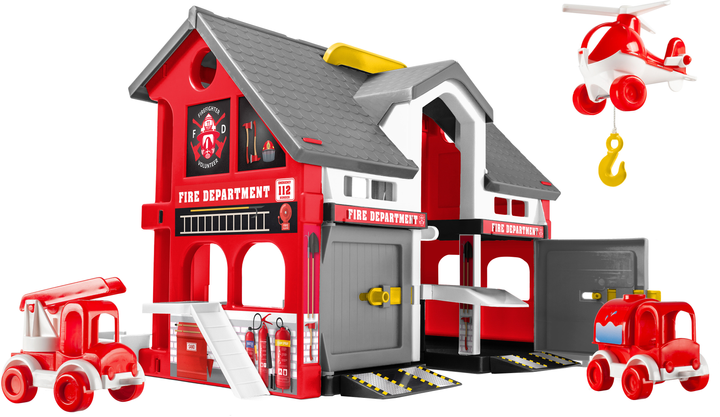 Ігровий набір Wader Play House Пожежна станція 37х30 см (5900694254107) - зображення 1